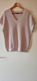 Repeat top (spencer), lichtroze, cashmere en katoen, mt 36, Ophalen of Verzenden, Zo goed als nieuw, Korte mouw, Roze