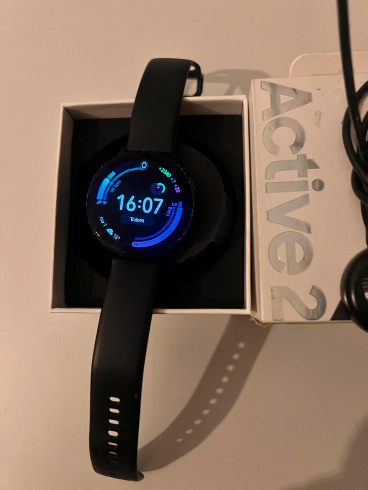 Samsung Galaxy Watch Active2, Sieraden, Tassen en Uiterlijk, Smartwatches, Zo goed als nieuw, Android, Zwart, Stappen, Ophalen of Verzenden