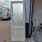 Oude deur met geëtst glas, Ophalen, Gebruikt, Minder dan 80 cm, 215 cm of meer