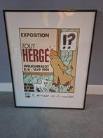 Vintage Kuifje reclame poster ingelijst, Rechthoekig Staand, Met lijst, Ophalen of Verzenden, Zo goed als nieuw