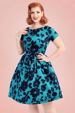 jurk Lady vintage/katoen, Blauw, Knielengte, Maat 38/40 (M), Zo goed als nieuw