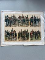 (C) Originele chromolithografie “Jäger, Schützen, Pioniere,, Verzenden, Voor 1940, Gebruikt