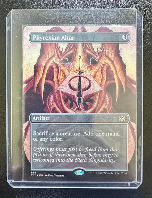 Phyrexian Altar (borderless) Double Masters 2022 varianten, Hobby en Vrije tijd, Verzamelkaartspellen | Magic the Gathering, Nieuw