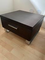 2 Hulsta nachtkastjes zwart bruin 50x45, Huis en Inrichting, Ophalen of Verzenden, Zo goed als nieuw, Hout