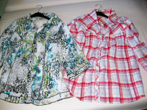 2 Blouses met 3 kwart mouw maat 48, Kleding | Dames, Blouses en Tunieken, Zo goed als nieuw, Maat 46/48 (XL) of groter, Overige kleuren