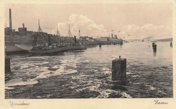 V170 IJmuiden Haven - BOOT SCHIP - 1936 -, Verzamelen, Ansichtkaarten | Nederland, Gelopen, Noord-Holland, 1920 tot 1940, Ophalen of Verzenden