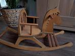 Vintage houten poppen hobbelpaard, 58cm lang, Ophalen of Verzenden, Gebruikt