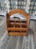 Oud flessenrek, Ophalen of Verzenden, Gebruikt, Hout, Minder dan 50 cm