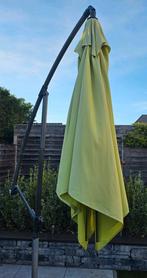 Zweef parasol met voet & 2 stenen (2.5 x 2.5 m), Ophalen, Gebruikt, Zweefparasol