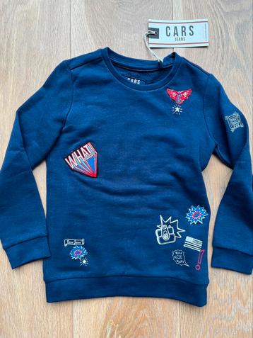 Blauw sweater met applicaties meisje Cars mt 116 NIEUW!!