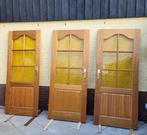 Massief houten deuren - 3 stuks - afm. zie adv., Doe-het-zelf en Verbouw, Ophalen, 80 tot 100 cm, Binnendeur, Zo goed als nieuw