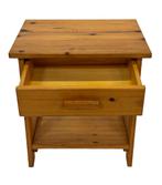 Vintage pinewood grenen nachtkastje compact design, Vintage, Gebruikt, Minder dan 45 cm, Vintage