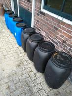 Vier zwarte tonnen, 150 liter of meer, Ophalen, Gebruikt, Kunststof