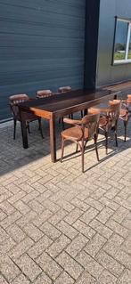 Stamtafel met thonet stoelen mancave bar, Ophalen, Gebruikt, Bruin, Geen