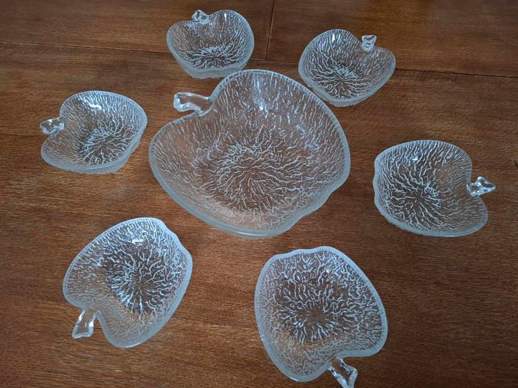 Vintage 7 delig appelcompote set, Verzamelen, Retro, Huis en Inrichting, Ophalen of Verzenden