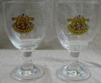 Set Vintage Bierglazen, Grimbergen, Inhoud: 0,33L, 2 stuks., Verzamelen, Biermerken, Ophalen of Verzenden, Gebruikt, Glas of Glazen