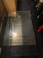 Glazen salontafel 90x60x40cm, 50 tot 100 cm, Minder dan 50 cm, Glas, Rechthoekig