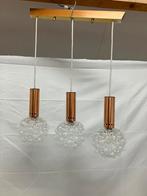 Vintage glazen bubbel hanglamp Helena Tynell 1960 met koper., Ophalen of Verzenden, Glas, Minder dan 50 cm