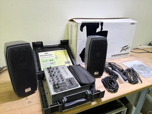 Peavey Messenger M100 koffer speakerset + mixer (nieuw), Audio, Tv en Foto, Luidsprekers, Nieuw, Overige typen, 120 watt of meer