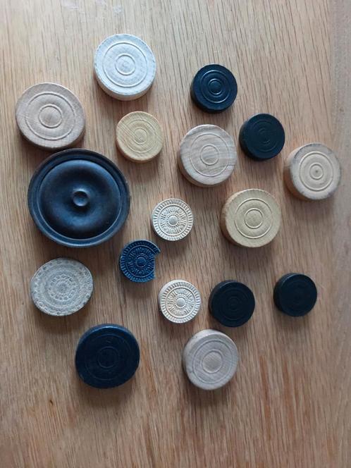 damstenen dobbelstenen pionnen, Hobby en Vrije tijd, Gezelschapsspellen | Bordspellen, Gebruikt, Een of twee spelers, Ophalen of Verzenden