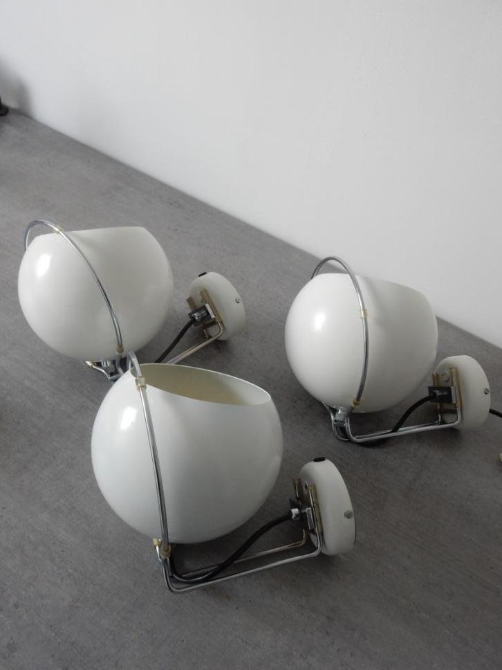 3 Gepo Space Age  bolvorming lampen., Antiek en Kunst, Antiek | Lampen, Ophalen of Verzenden