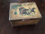 Oud blikje met afbeelding paarden, Verzamelen, Blikken, Ophalen, Zo goed als nieuw, Overige