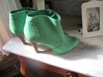 mj/S OLIVER/laarsjes/maat 40 /LEDER/ als nieuw, Verzenden, Lage of Enkellaarzen, Groen, S Oliver