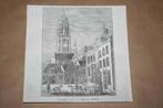 Antieke gravure - Stadhuis, Waag en Kerk Rhenen - 1841 !!, Ophalen of Verzenden