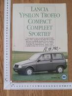 Lancia Ypsilon (Y10) Trofeo leaflet 1991, Boeken, Auto's | Folders en Tijdschriften, Ophalen of Verzenden, Gelezen, Overige merken
