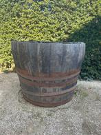 Oud eiken wijnvat plantenbak, Tuin en Terras, Regentonnen, 150 liter of meer, Ophalen, Zo goed als nieuw, Hout