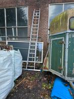 Professionele Schuif/Trek Ladder 2x16 met brede stabilisatie, Ophalen of Verzenden, Zo goed als nieuw, Ladder, Opvouwbaar of Inschuifbaar