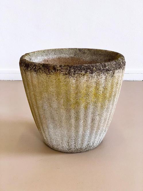 Vintage xxl cement planter plantenbak bloembak mid century, Tuin en Terras, Bloembakken en Plantenbakken, Gebruikt, Beton, Binnen