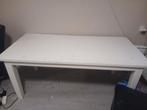 Witte eettafel, Ophalen, Gebruikt, 200 cm of meer, 50 tot 100 cm