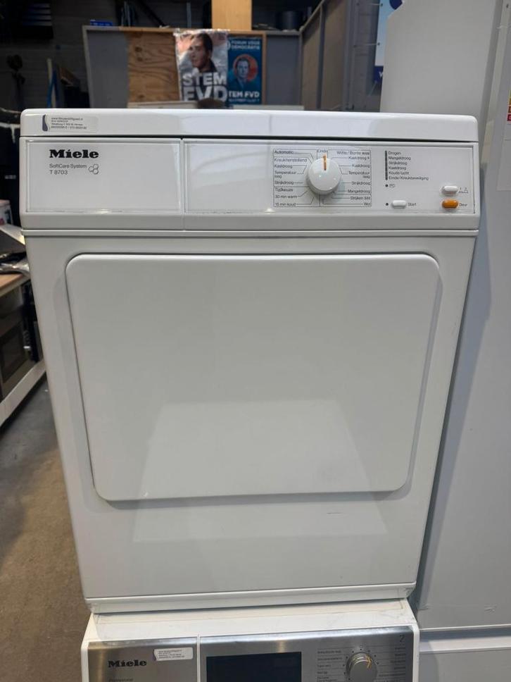 Miele afvoerdroger - schoon - garantie, Witgoed en Apparatuur, Wasdrogers, Gebruikt, Luchtafvoer, Voorlader, 6 tot 8 kg, Minder dan 85 cm