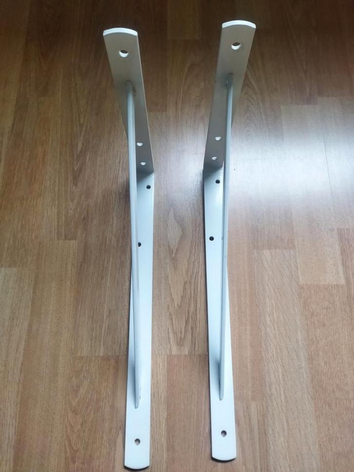 Witte Plankdragers 250x400mm - Set van 2, Huis en Inrichting, Woonaccessoires | Wandplanken en Boekenplanken, Zo goed als nieuw