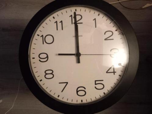 Junghans kunststof wandklok analoge wijzerplaat op batterij, Huis en Inrichting, Woonaccessoires | Klokken, Gebruikt, Wandklok