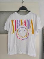 Nirvana dames shirt wit met logo print, Wit, Ophalen of Verzenden, Zo goed als nieuw, Korte mouw
