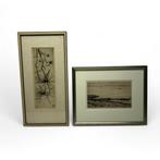 Johan Hemkes (1894-1988) 2x 10d 12u 9m 15s, Antiek en Kunst, Kunst | Etsen en Gravures, Ophalen of Verzenden