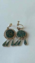 Mexicaanse vintage oorhangers, Verzenden, Gebruikt, Zilver, Zilver
