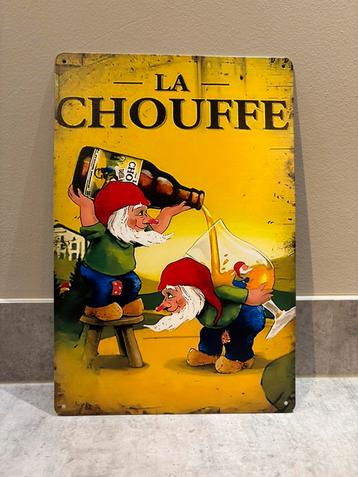 Mancave Bar Café Wanddecoratie metalen bordje La Chouffe beschikbaar voor biedingen