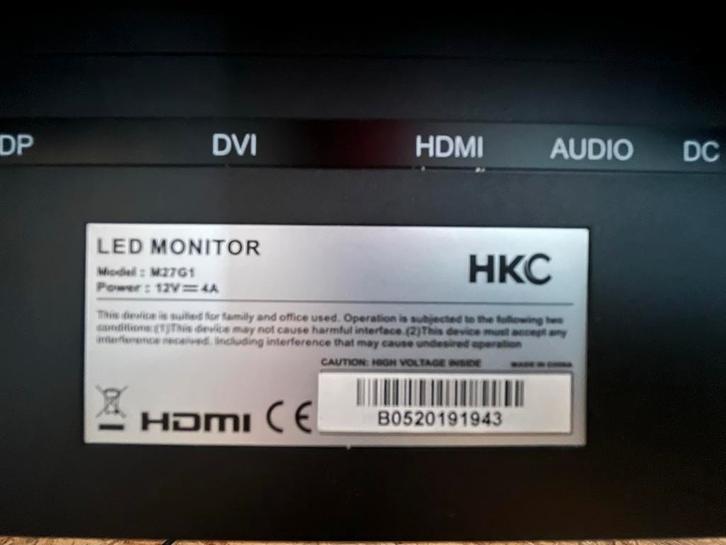 HKC M27G1 Gaming Monitor - 27 inch curved, Computers en Software, Monitoren, Zo goed als nieuw, 101 t/m 150 Hz, DisplayPort, Gaming