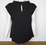 Nr.70: Mooie Top Blouse Zwart relief stof van Gustav maat M, Kleding | Dames, Maat 38/40 (M), Zwart, Gustav, Ophalen of Verzenden