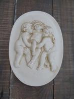 brocante wandhanger met engelen, Antiek en Kunst, Ophalen of Verzenden