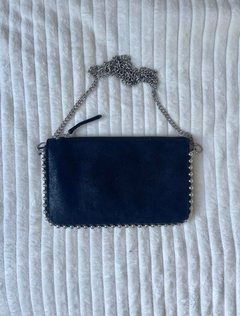 Zwart glitter tasje, Zara, Ophalen of Verzenden, Zo goed als nieuw, Zwart, Schoudertasje