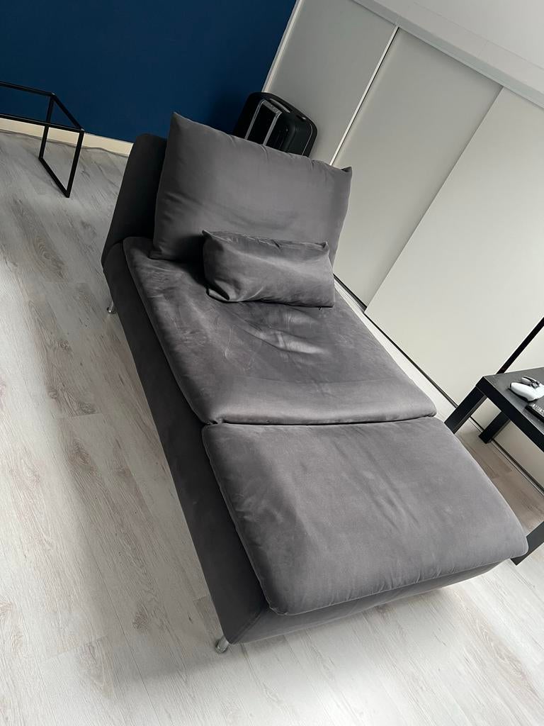 IKEA SÖDERHAMN chaise longue donkergrijs, Ophalen, Gebruikt, Eenpersoons, Minder dan 150 cm