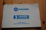 Piaggio garantie- onderhoudsboek brommers en scooters, Ophalen of Verzenden, Nieuw