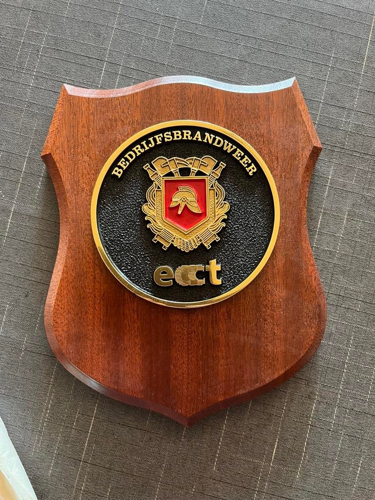 ECT container terminal bedrijfs brandweer wand bord hout, Ophalen of Verzenden, Overige soorten, Nederland, Overige typen