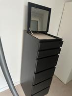 Ikea malm 6 ladekast met spiegel en sieraden ruimte, 5 laden of meer, Ophalen of Verzenden, Zo goed als nieuw, Minder dan 100 cm