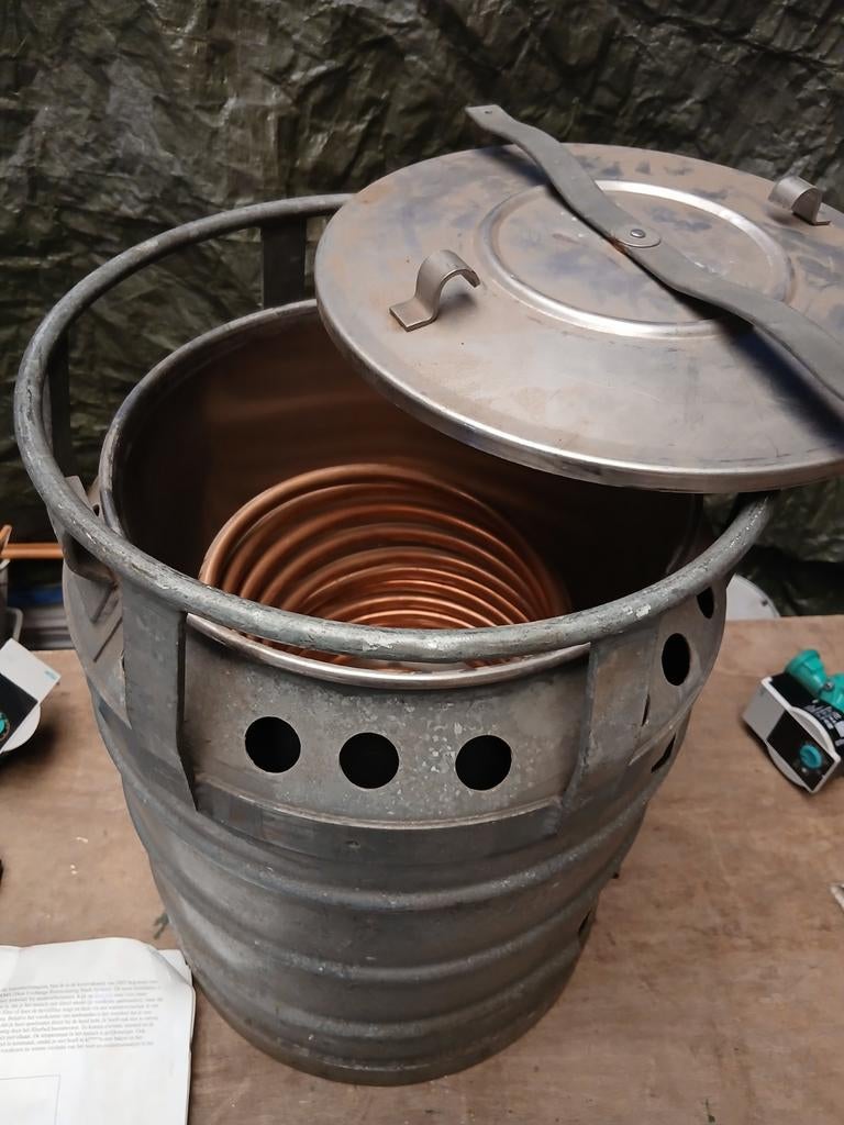 HERMS Heetwatertank met koperen spiraal, Ophalen, Zo goed als nieuw