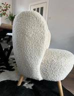 Off White Bouclé/Teddy Fauteuil - Cosy & Stijlvol, Huis en Inrichting, Fauteuils, Ophalen, Zo goed als nieuw, Stof, 75 tot 100 cm
